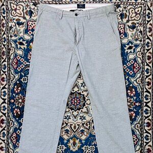 GANT ~ Jogger hemmed grey brushed linen dress pant ~ UNIQUE!   31W